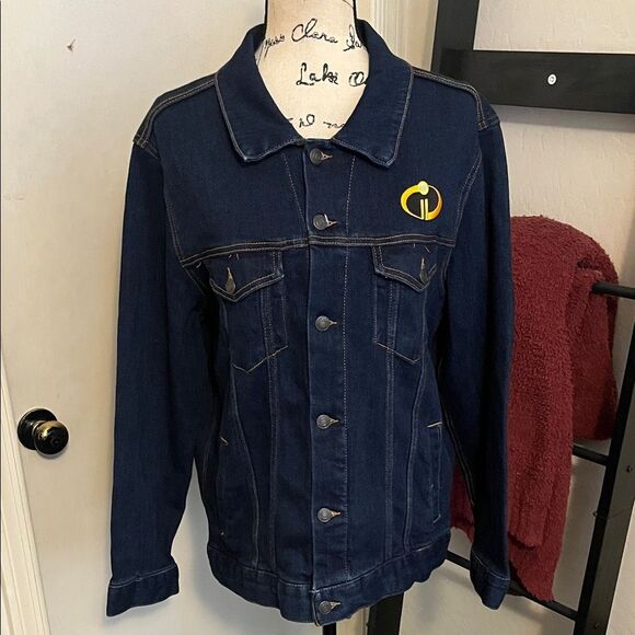 The Incredibles Movie Dark Blue Denim Pockets Jacket - Picture 1 of 8